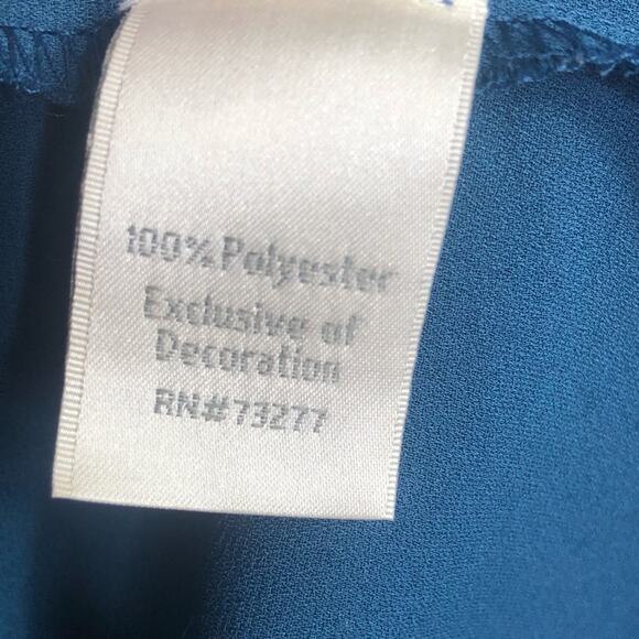 Disney by Lauren Conrad Teal Blue Peter Pan Collar Blouse Small Retro Twee - Picture 7 of 8